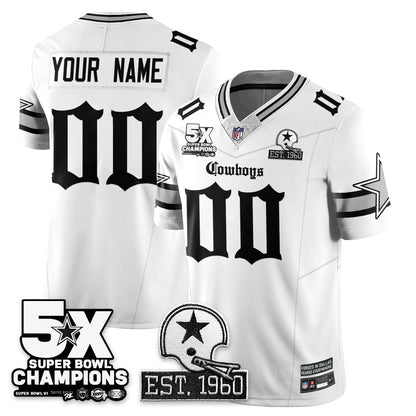 DAL 'Gothic 5-Time Champions Edition' Vapor Limited Jersey - Stitched