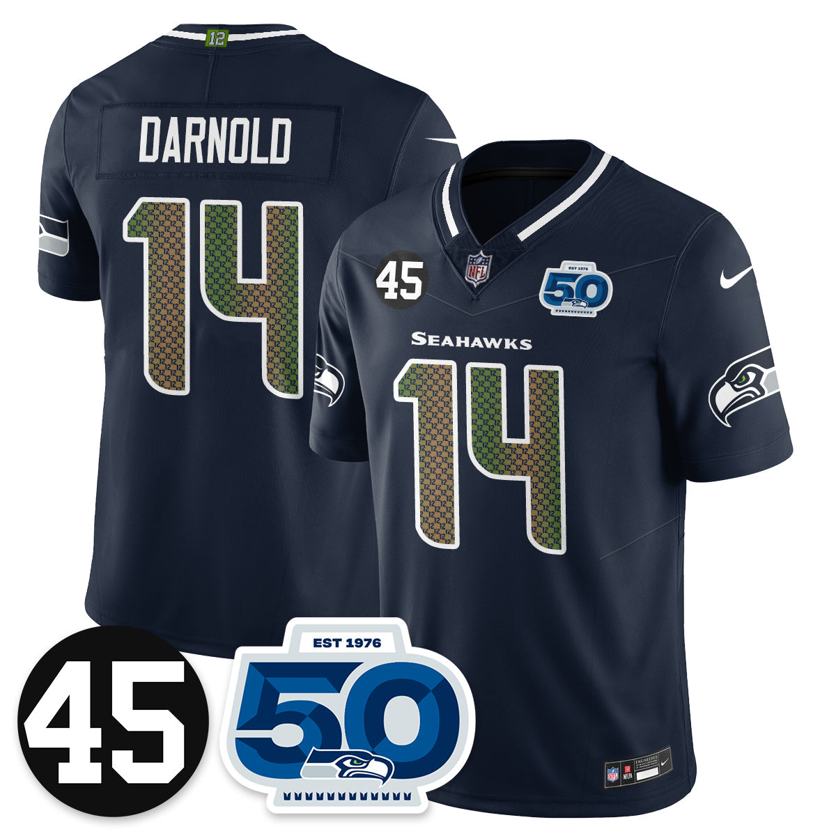 SEA Vapor Limited Jersey - Honor Kenny Easley - Stitched