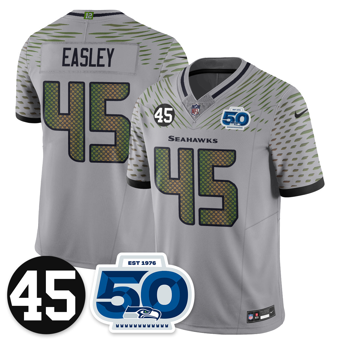 SEA Vapor Limited Jersey - Honor Kenny Easley - Stitched