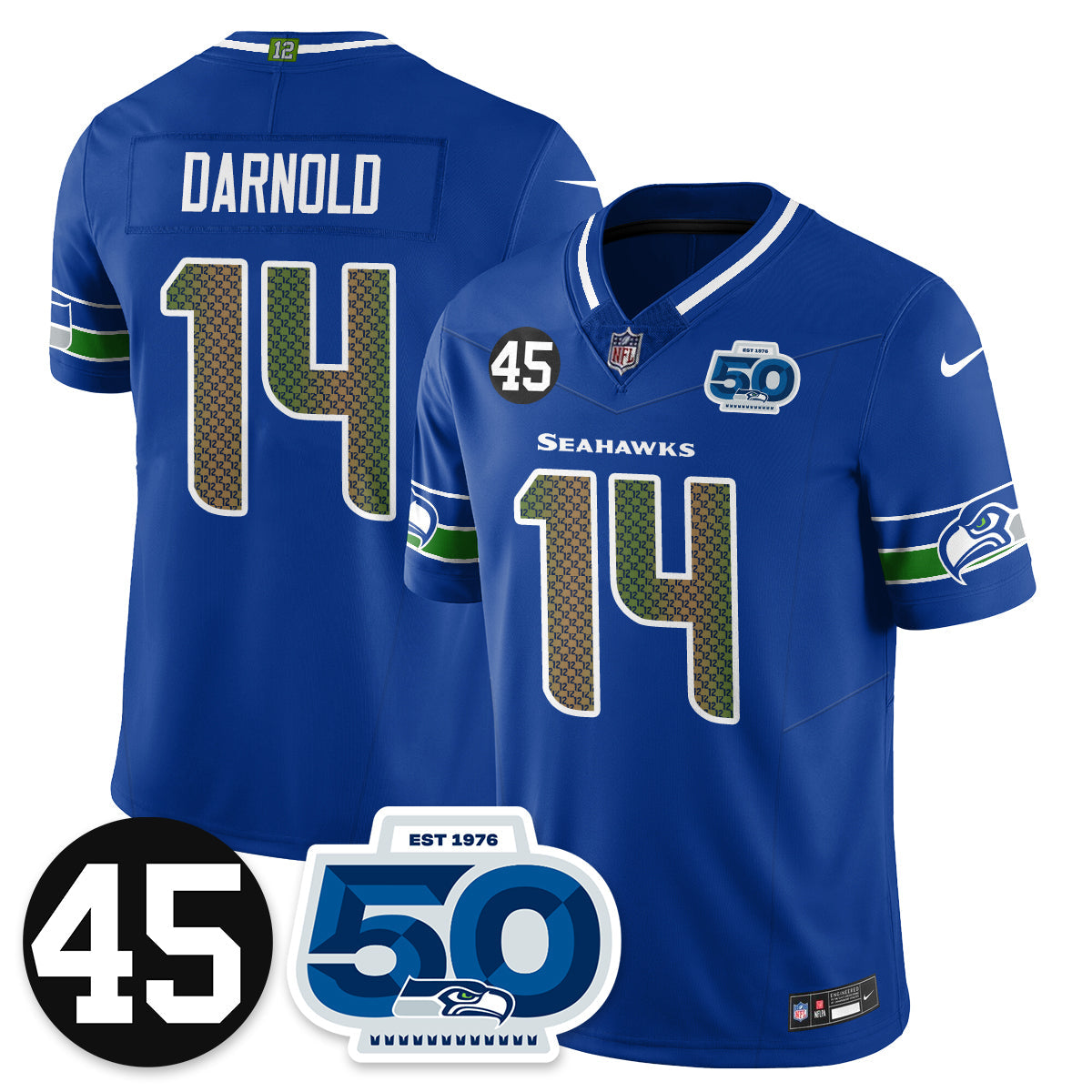 SEA Vapor Limited Jersey - Honor Kenny Easley - Stitched