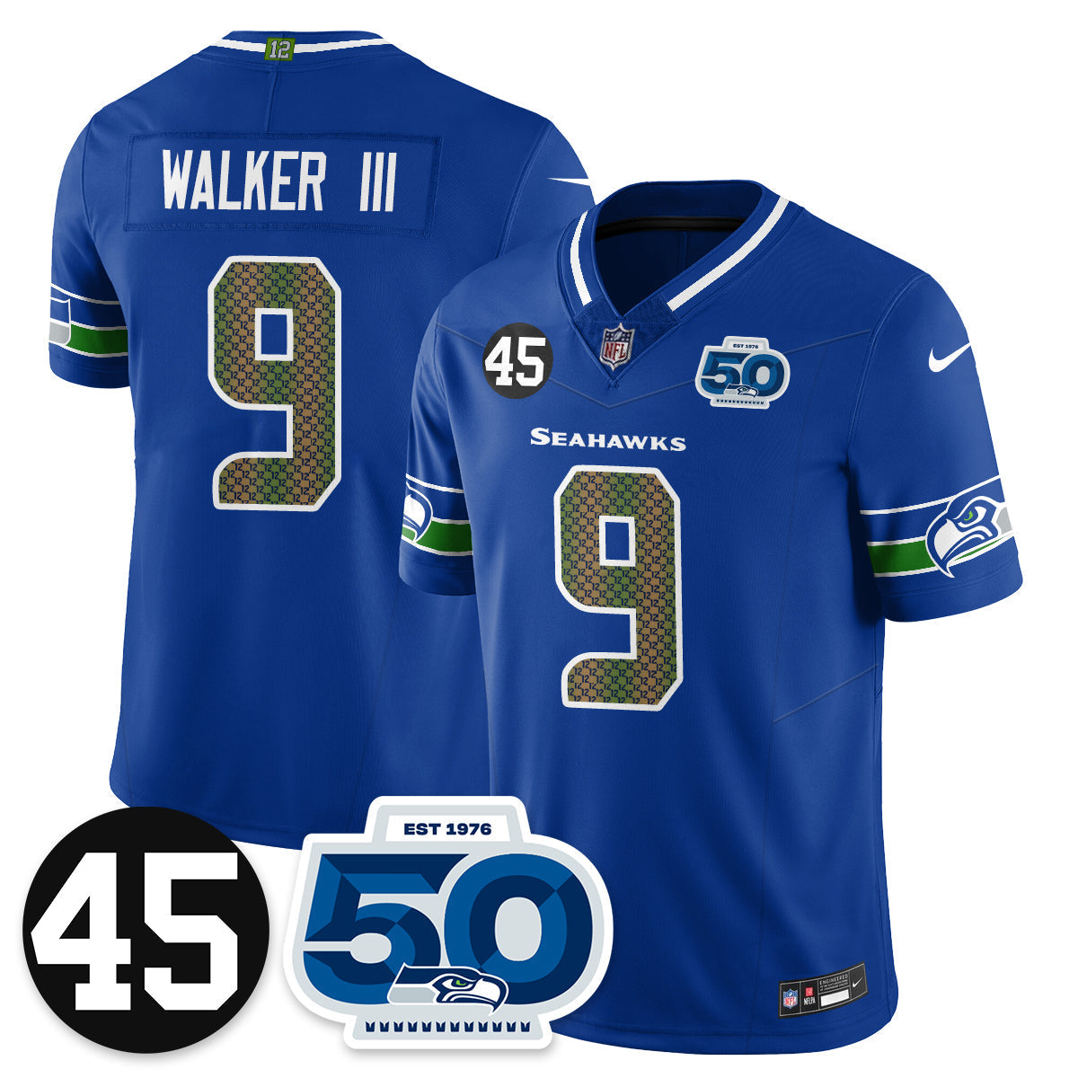 SEA Vapor Limited Jersey - Honor Kenny Easley - Stitched