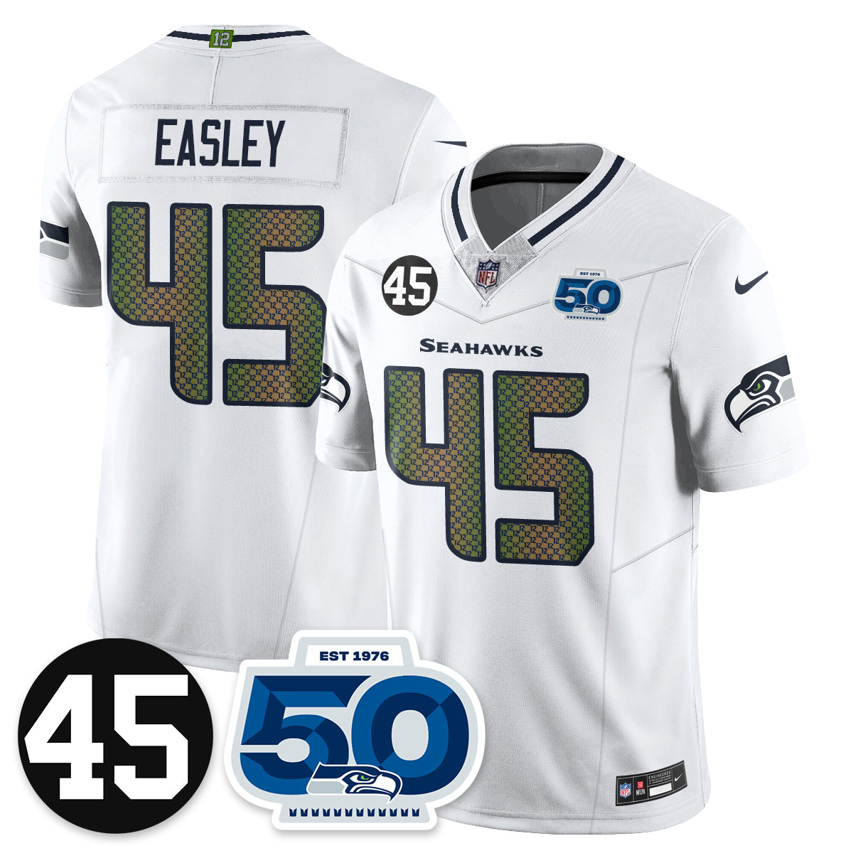 SEA Vapor Limited Jersey - Honor Kenny Easley - Stitched