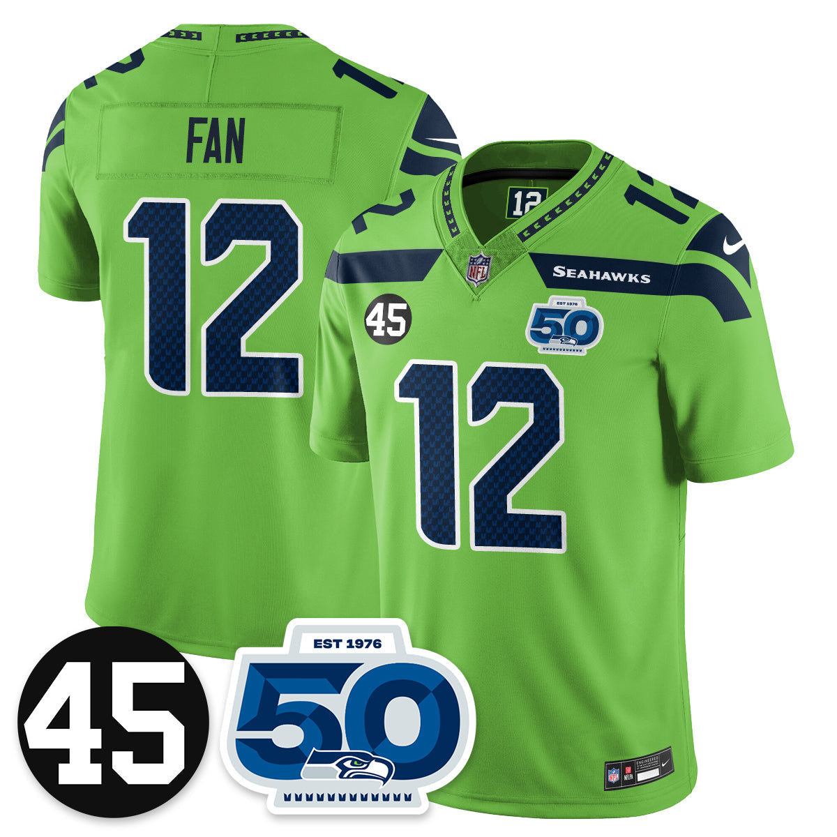 SEA Vapor Limited Jersey - Honor Kenny Easley - Stitched
