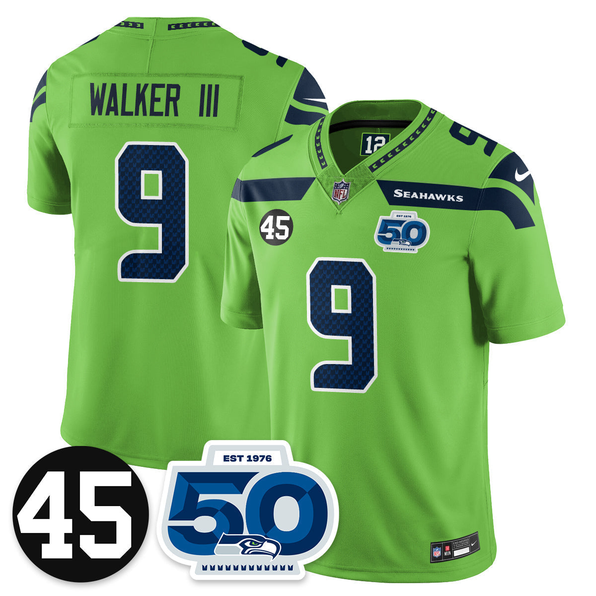 SEA Vapor Limited Jersey - Honor Kenny Easley - Stitched