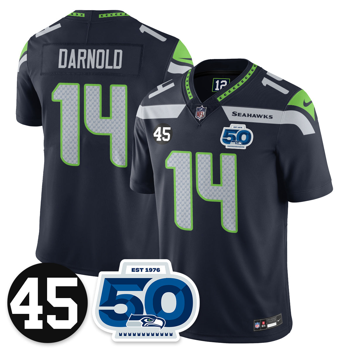 SEA Vapor Limited Jersey - Honor Kenny Easley - Stitched