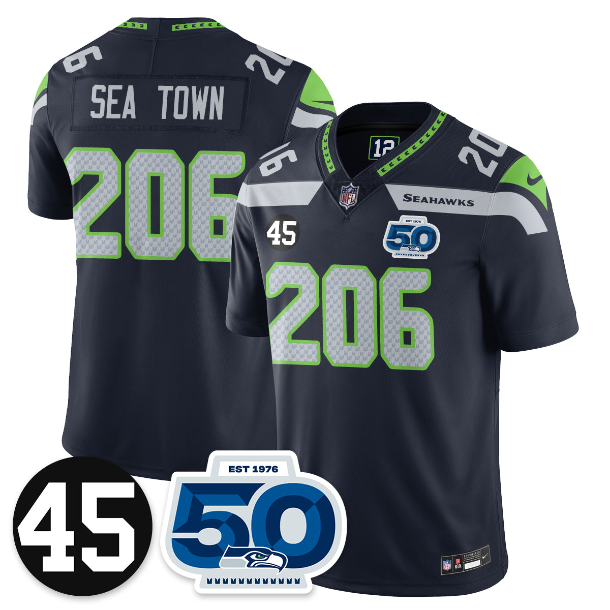 SEA Vapor Limited Jersey - Honor Kenny Easley - Stitched