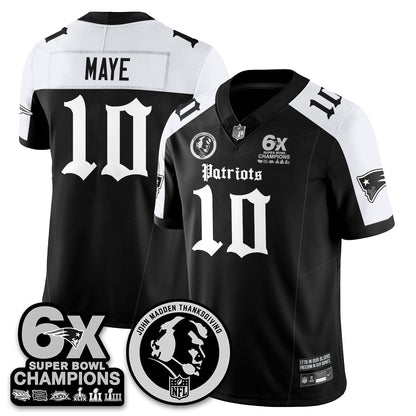NE Gothic 6x Champions Patch Vapor Limited Jersey - John Madden Patch - Stitched