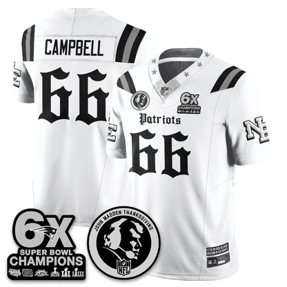NE Gothic 6x Champions Patch Vapor Limited Jersey - John Madden Patch - Stitched