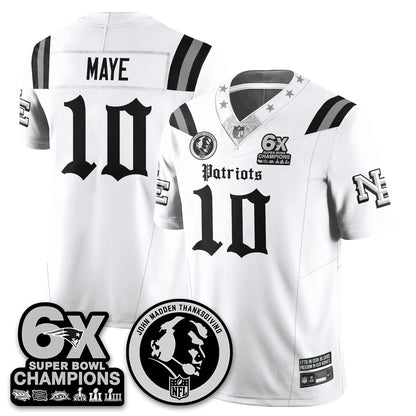 NE Gothic 6x Champions Patch Vapor Limited Jersey - John Madden Patch - Stitched