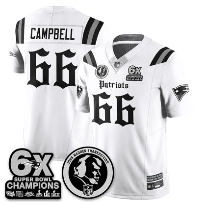 NE Gothic 6x Champions Patch Vapor Limited Jersey - John Madden Patch - Stitched