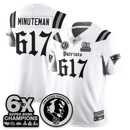 NE Gothic 6x Champions Patch Vapor Limited Jersey - John Madden Patch - Stitched
