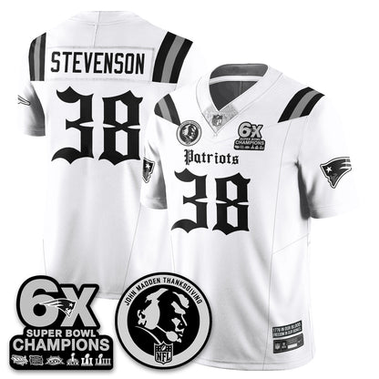 NE Gothic 6x Champions Patch Vapor Limited Jersey - John Madden Patch - Stitched