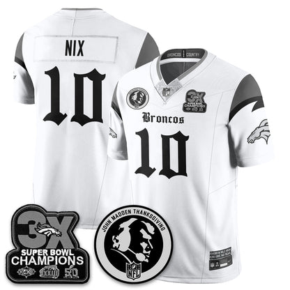 DEN Gothic 3x Champions Vapor Limited Jersey - John Madden Patch - Stitched