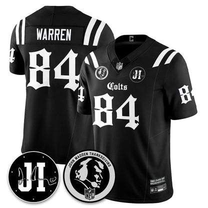 IND Gothic Vapor Limited Jersey - John Madden, Jim Irsay Patch - Stitched