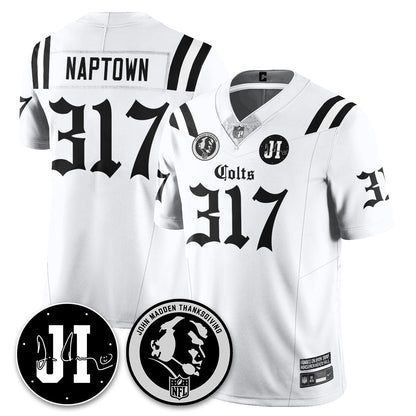 IND Gothic Vapor Limited Jersey - John Madden, Jim Irsay Patch - Stitched
