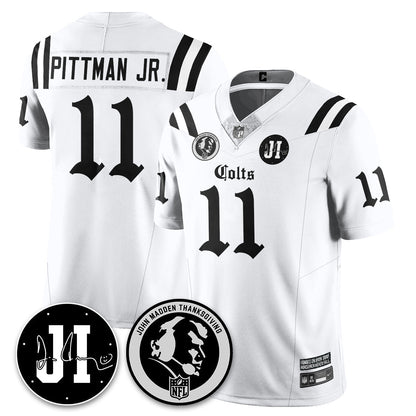 IND Gothic Vapor Limited Jersey - John Madden, Jim Irsay Patch - Stitched