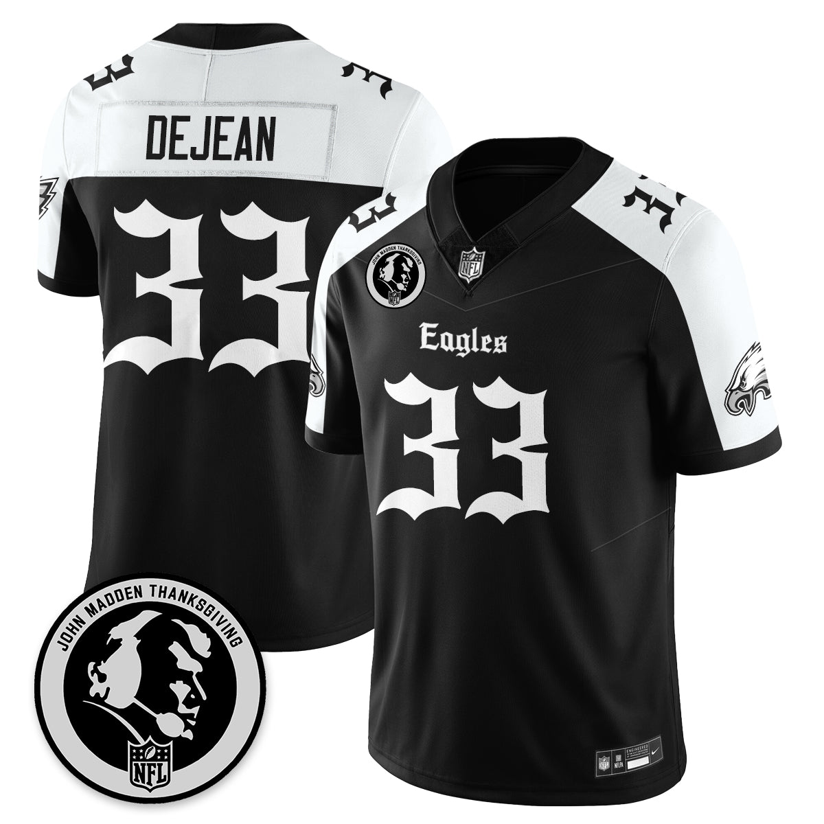 PHI Gothic Vapor Limited Jersey - John Madden Patch - Stitched
