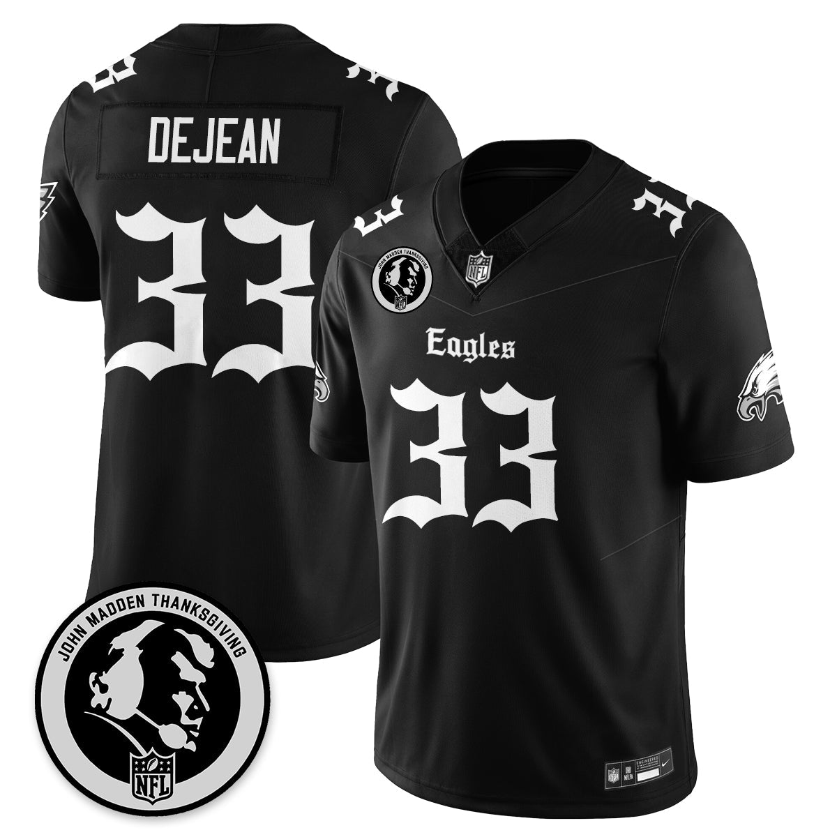 PHI Gothic Vapor Limited Jersey - John Madden Patch - Stitched
