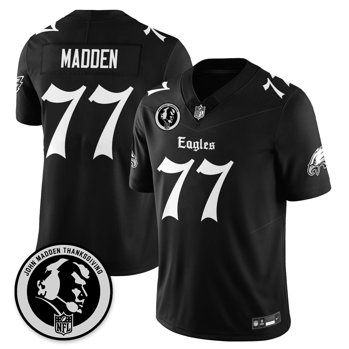 PHI Gothic Vapor Limited Jersey - John Madden Patch - Stitched