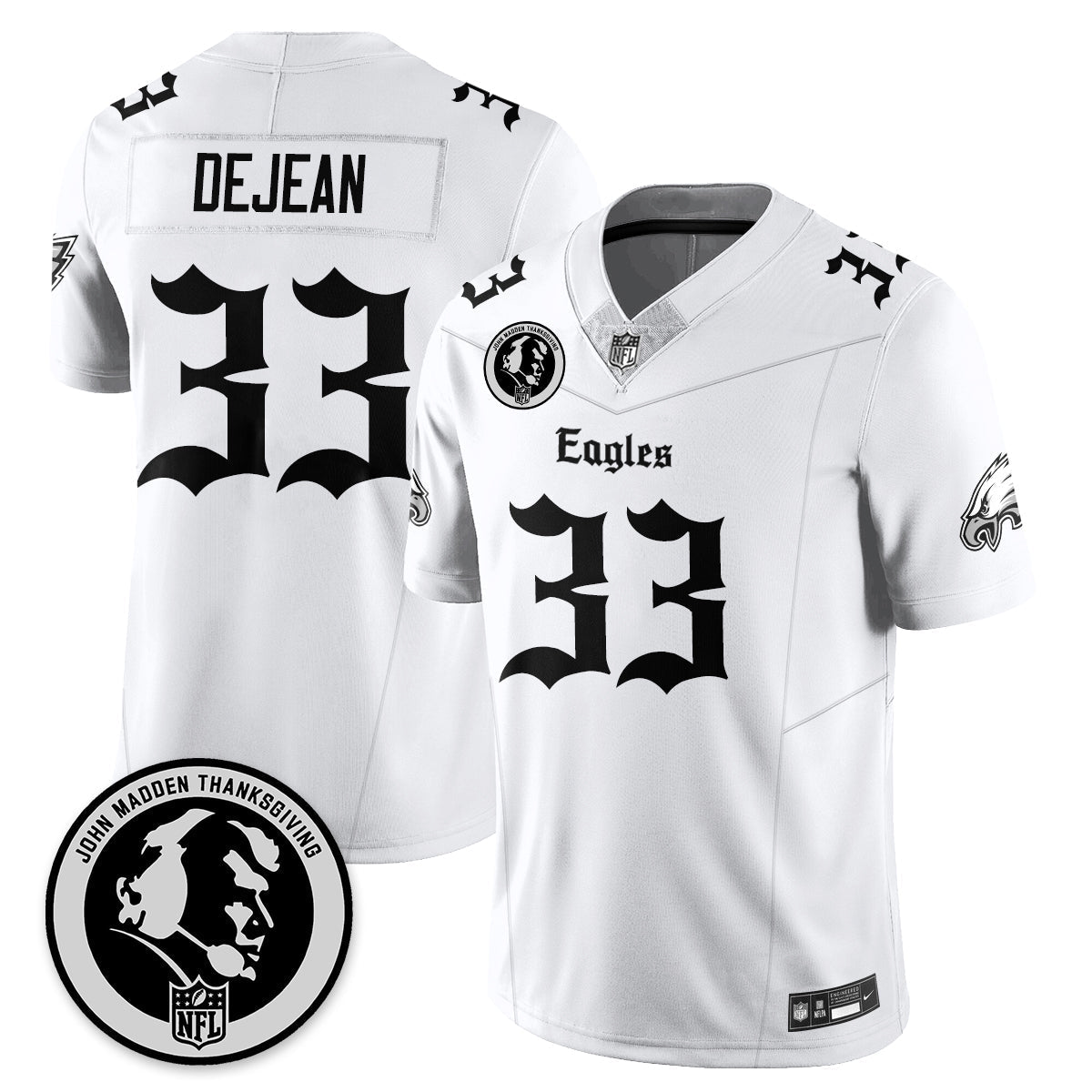 PHI Gothic Vapor Limited Jersey - John Madden Patch - Stitched