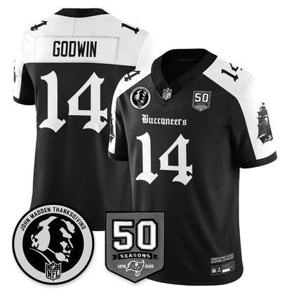 TB Gothic Vapor Limited Jersey - John Madden Patch - Stitched