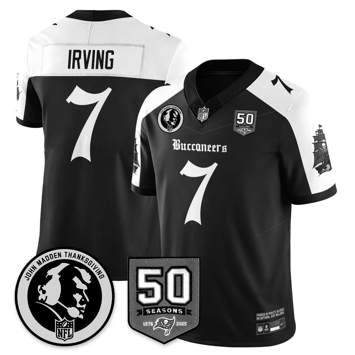 TB Gothic Vapor Limited Jersey - John Madden Patch - Stitched