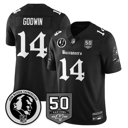 TB Gothic Vapor Limited Jersey - John Madden Patch - Stitched