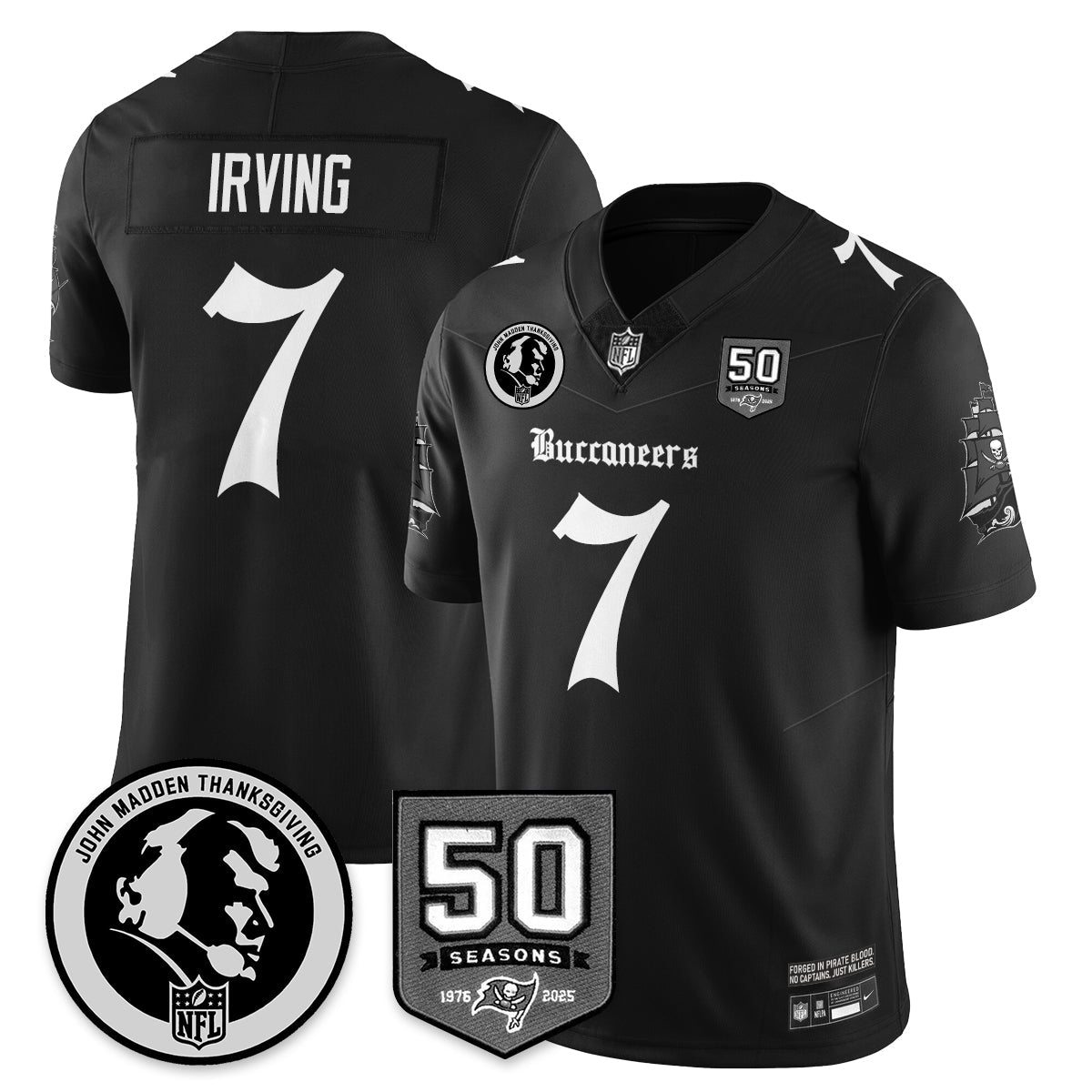 TB Gothic Vapor Limited Jersey - John Madden Patch - Stitched