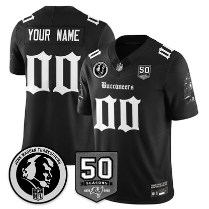 Custom TB Gothic Vapor Limited Jersey - John Madden Patch - Stitched