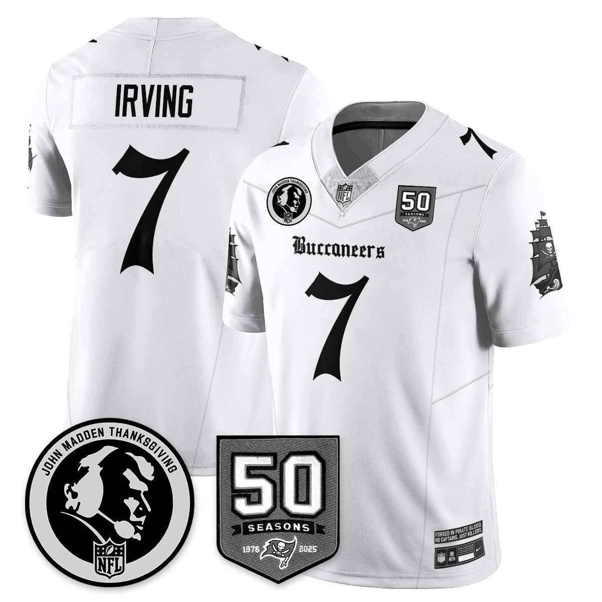 TB Gothic Vapor Limited Jersey - John Madden Patch - Stitched