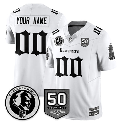 Custom TB Gothic Vapor Limited Jersey - John Madden Patch - Stitched