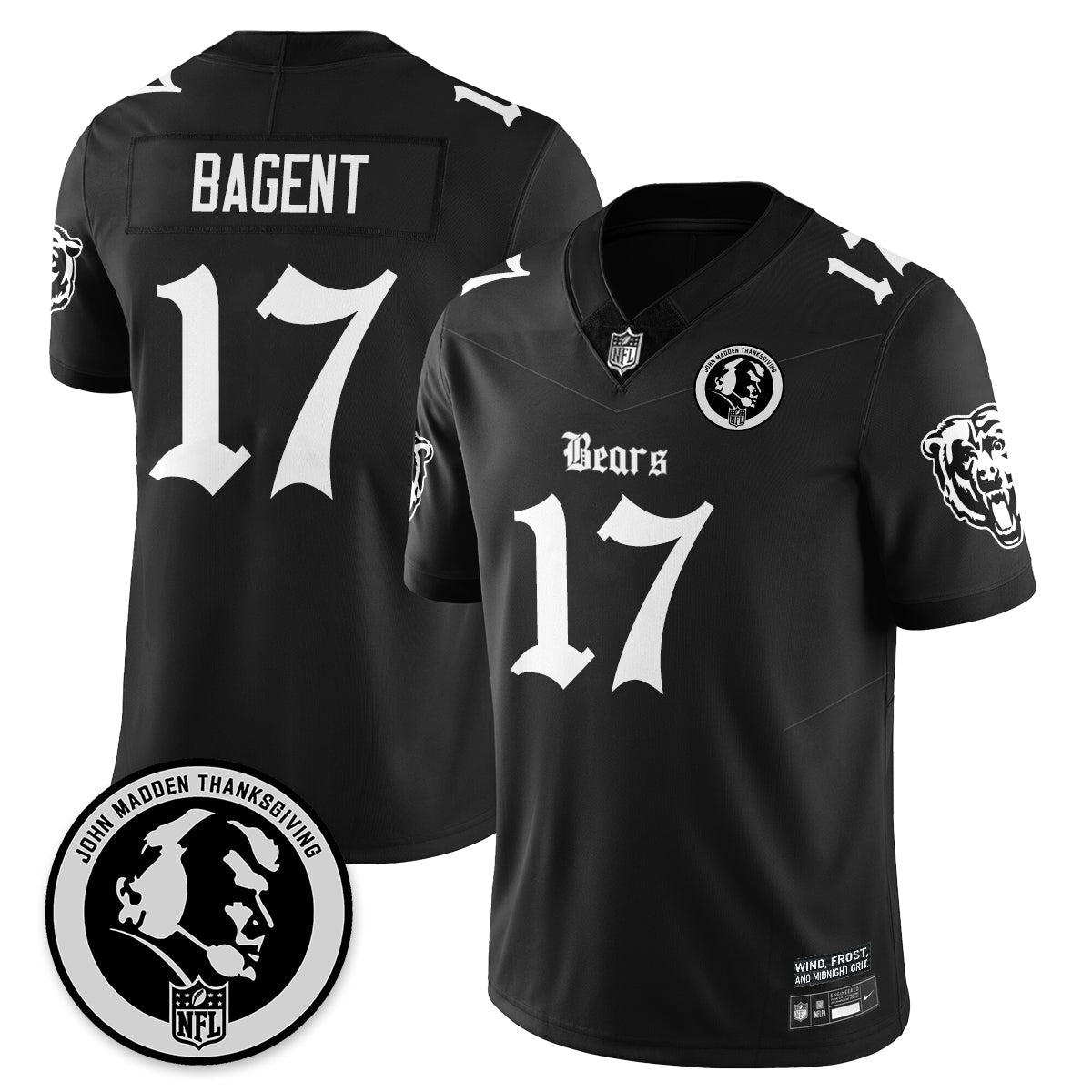 CHI Gothic Vapor Limited Jersey - John Madden Patch - All Stitched