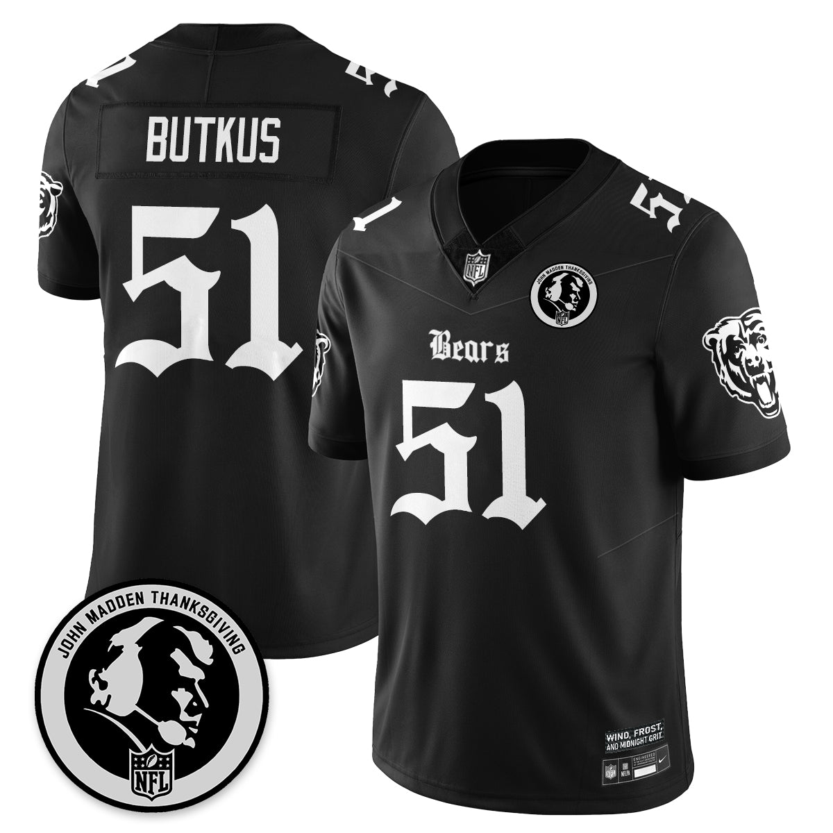 CHI Gothic Vapor Limited Jersey - John Madden Patch - Stitched