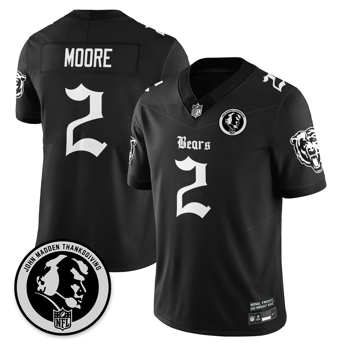 CHI Gothic Vapor Limited Jersey - John Madden Patch - Stitched