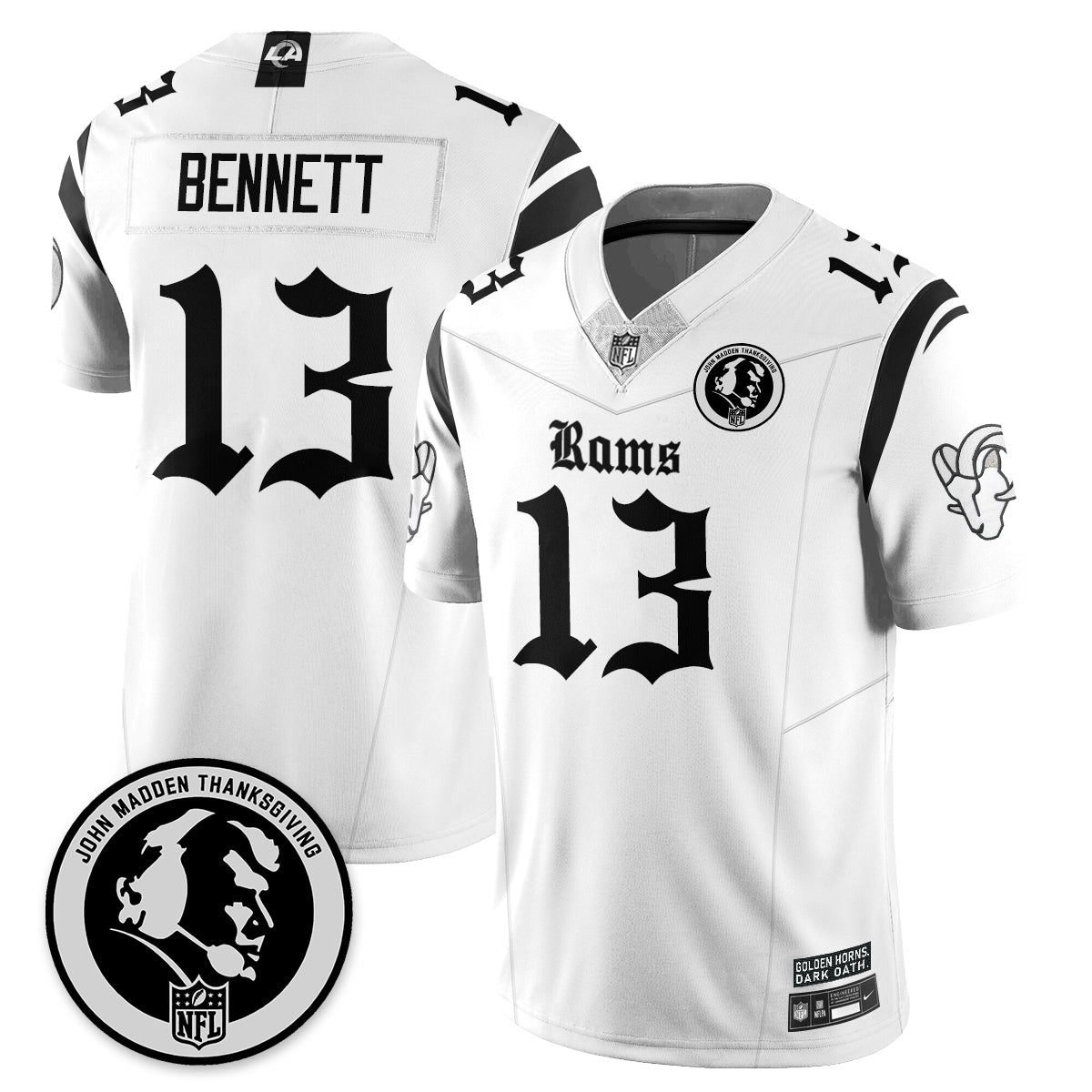 LAR Gothic Vapor Limited Jersey - John Madden Patch - Stitched