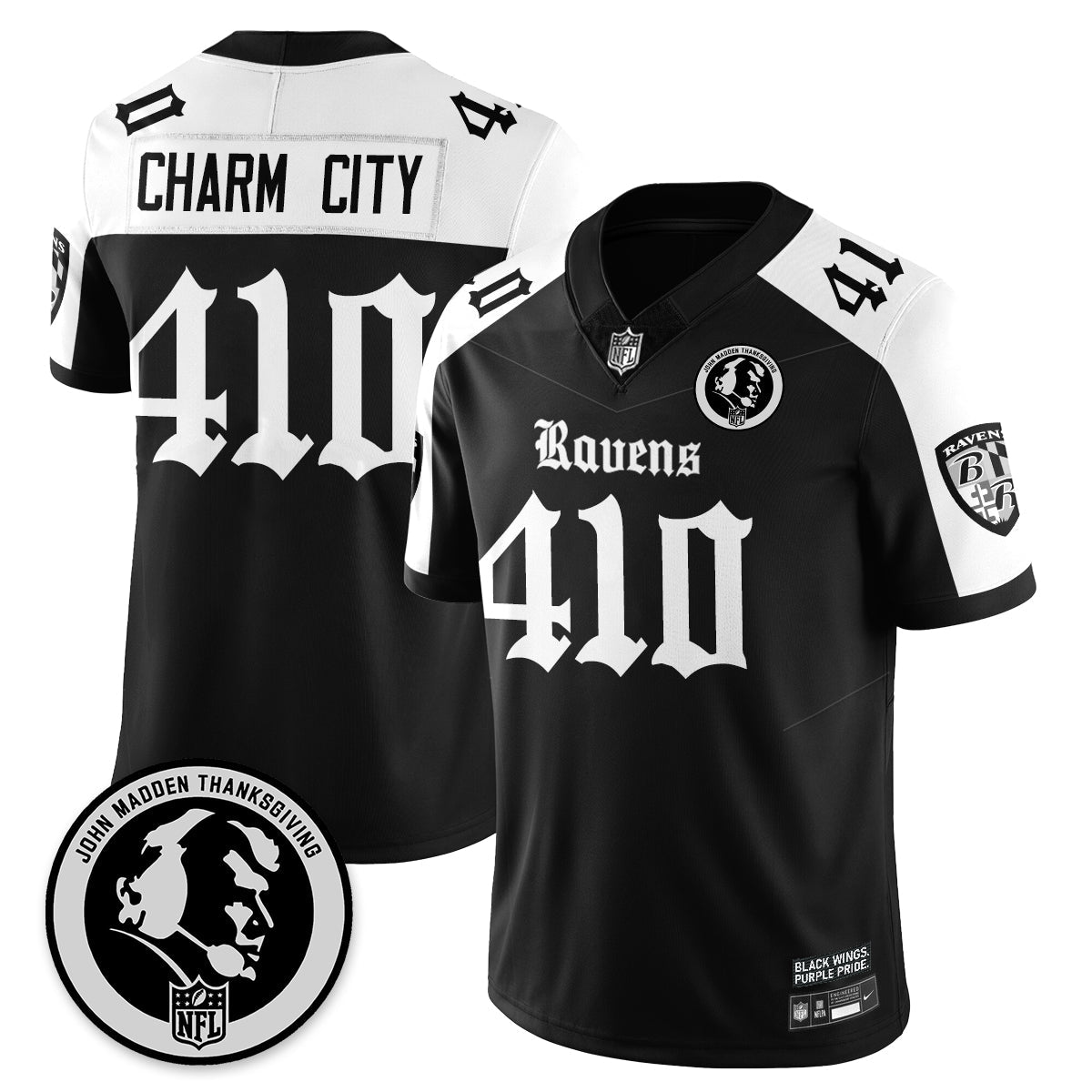 BAL Gothic Vapor Limited Jersey - John Madden Patch - Stitched