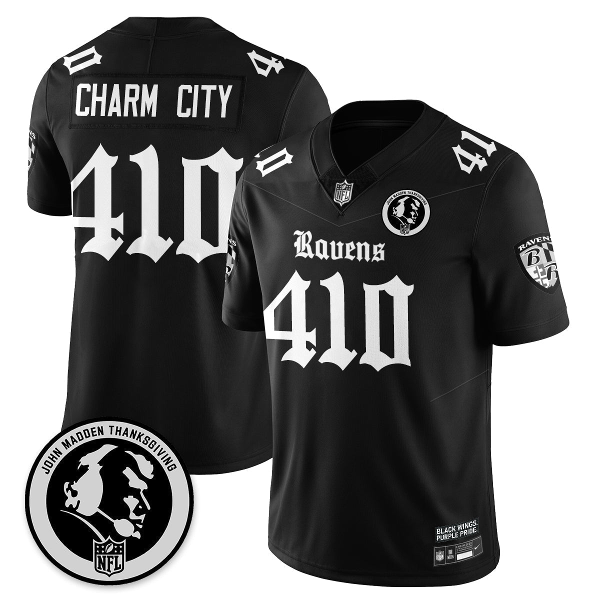BAL Gothic Vapor Limited Jersey - John Madden Patch - All Stitched