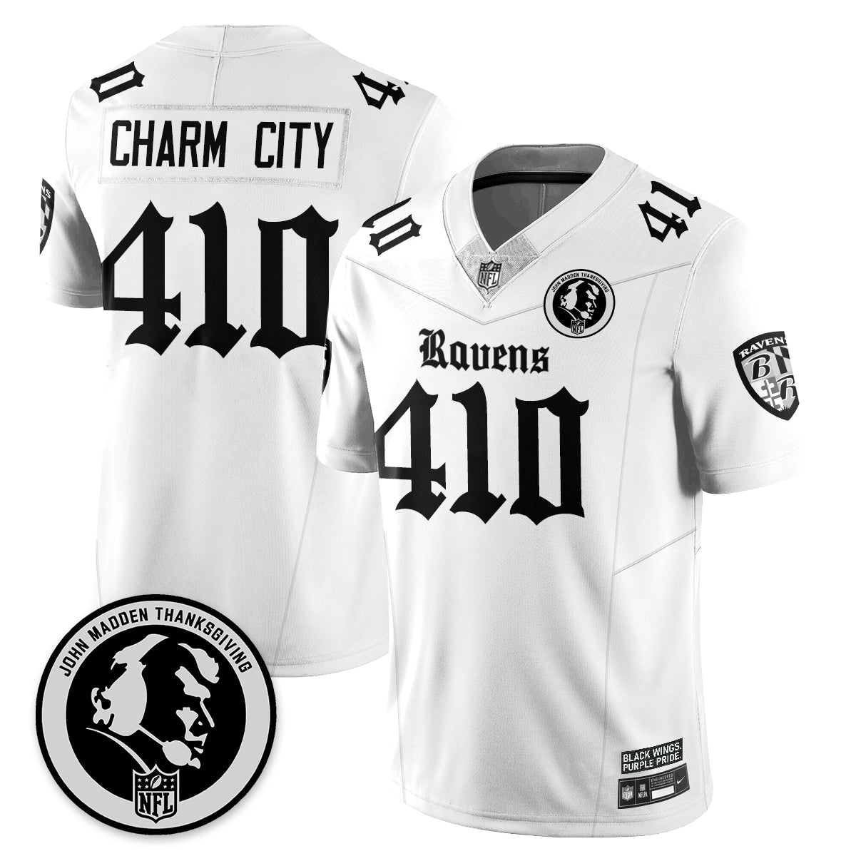 BAL Gothic Vapor Limited Jersey - John Madden Patch - Stitched