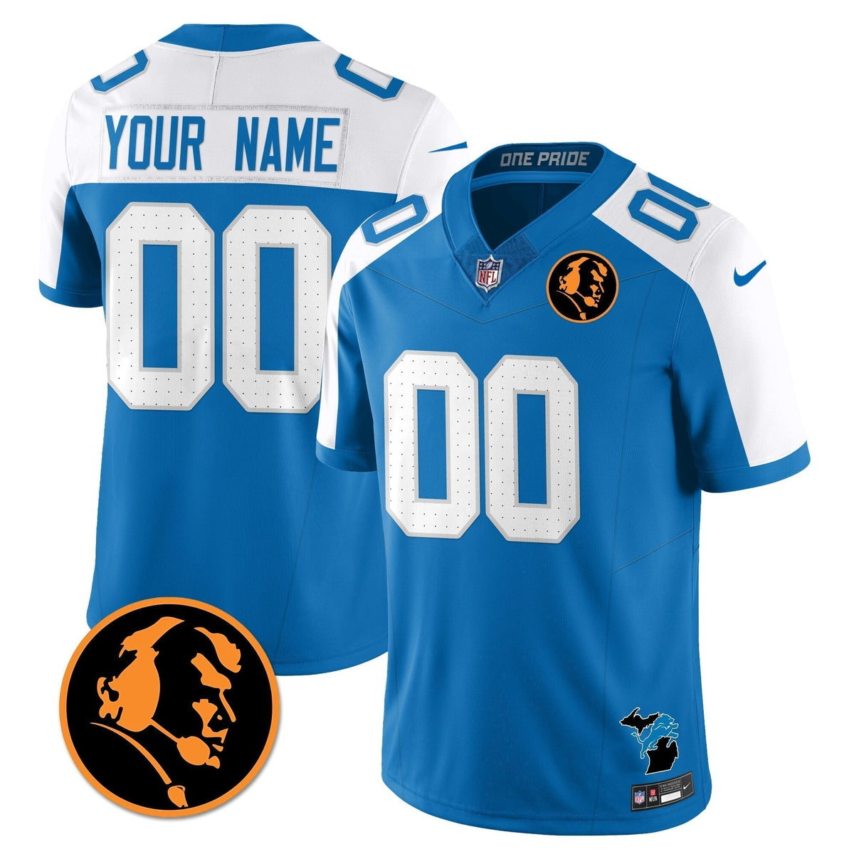 DET Vapor Limited Custom Jersey - John Madden Patch - Stitched