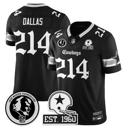 DAL Gothic Vapor Limited Jersey - John Madden Patch - Stitched