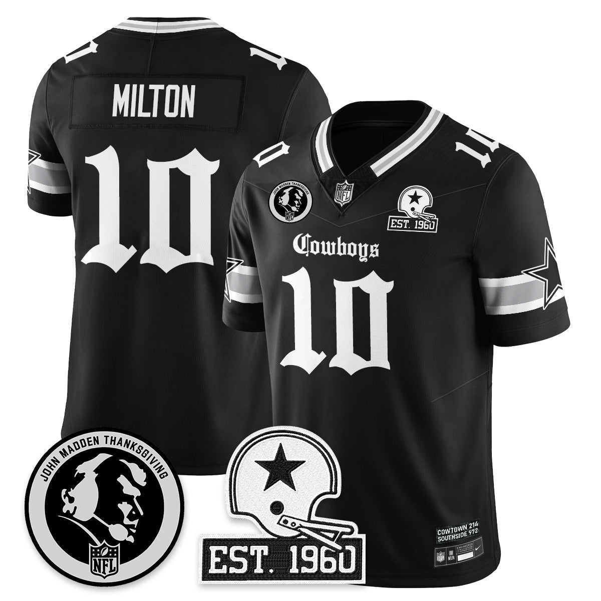 DAL Gothic Vapor Limited Jersey - John Madden Patch - Stitched