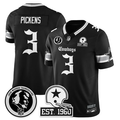 DAL Gothic Vapor Limited Jersey - John Madden Patch - Stitched
