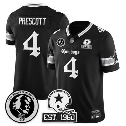 DAL Gothic Vapor Limited Jersey - John Madden Patch - Stitched