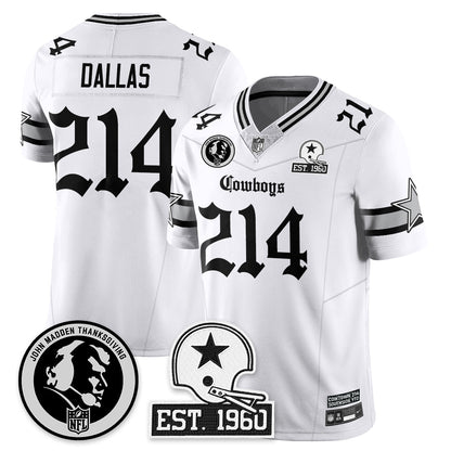 DAL Gothic Vapor Limited Jersey - John Madden Patch - Stitched
