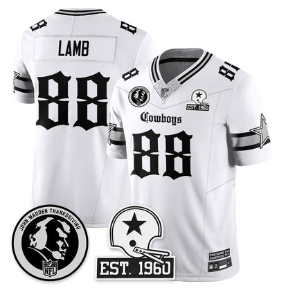 DAL Gothic Vapor Limited Jersey - John Madden Patch - Stitched