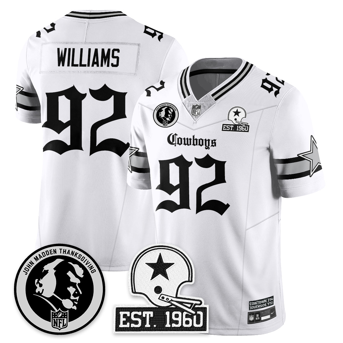 DAL Gothic Vapor Limited Jersey - John Madden Patch - Stitched
