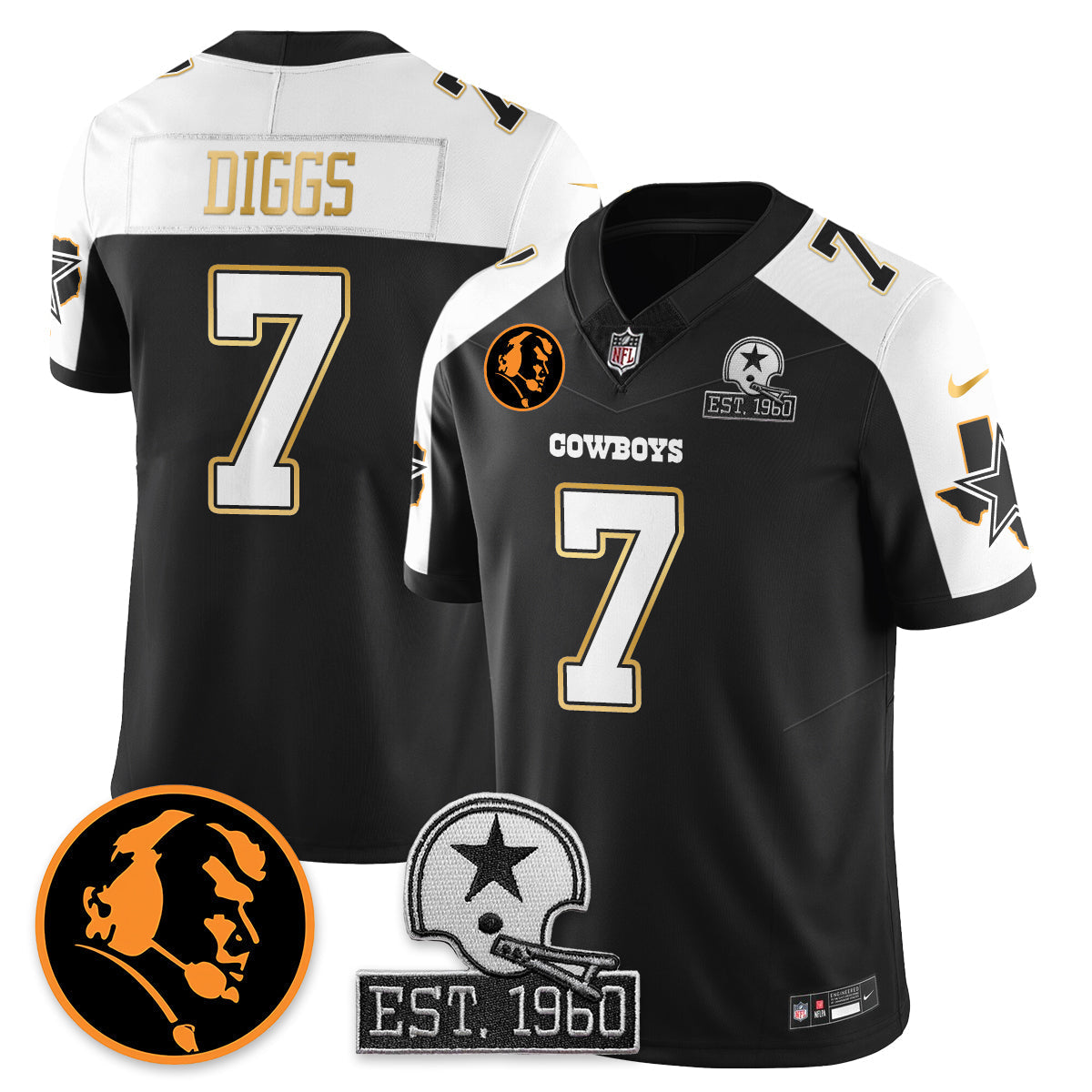 DAL Vapor Limited Gold Jersey - John Madden Patch - Stitched