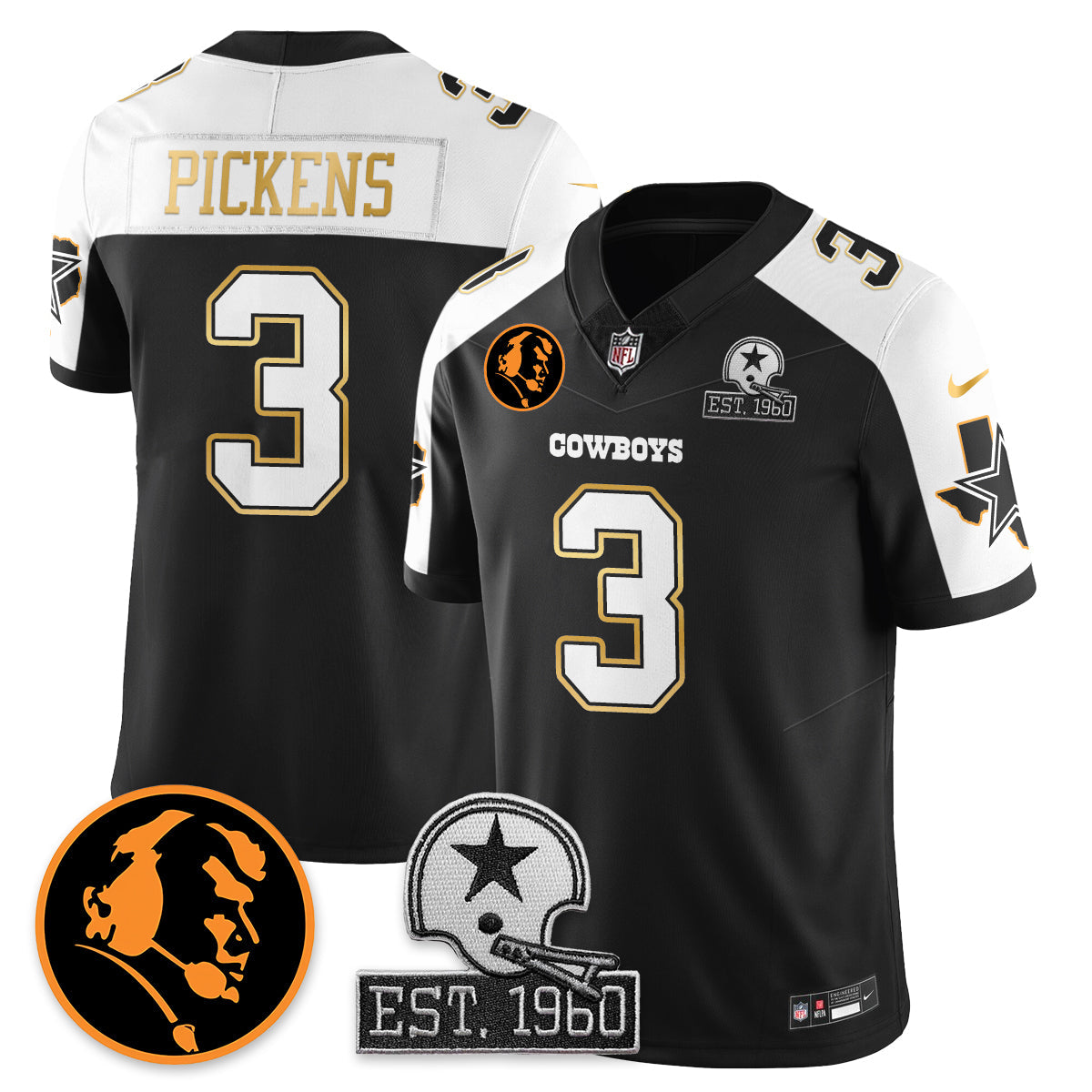 DAL Vapor Limited Gold Jersey - John Madden Patch - Stitched