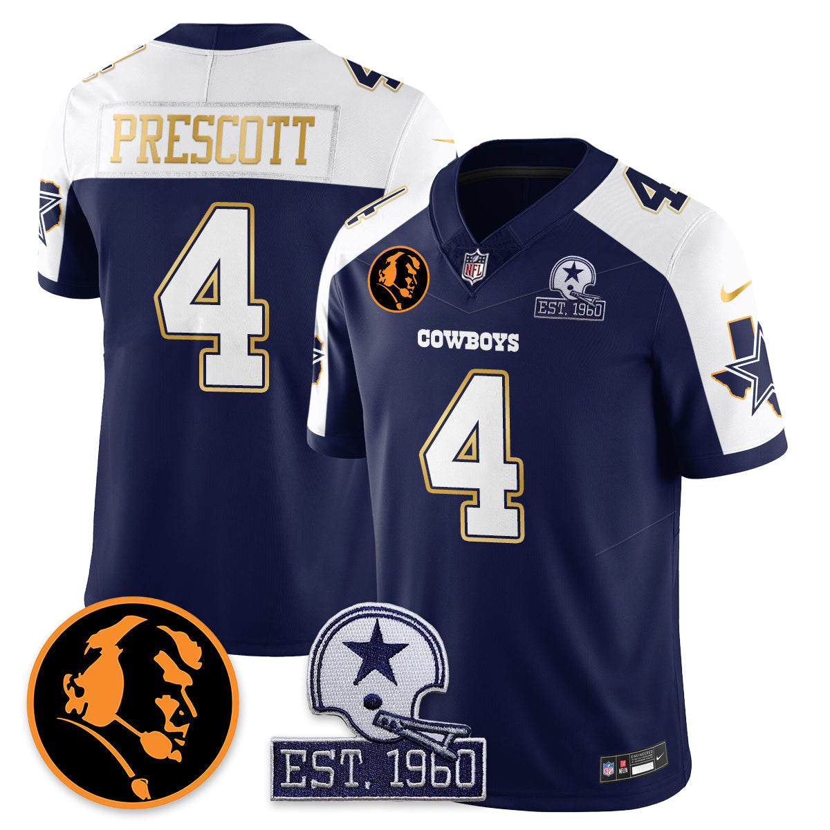 DAL Vapor Limited Gold Jersey - John Madden Patch - Stitched