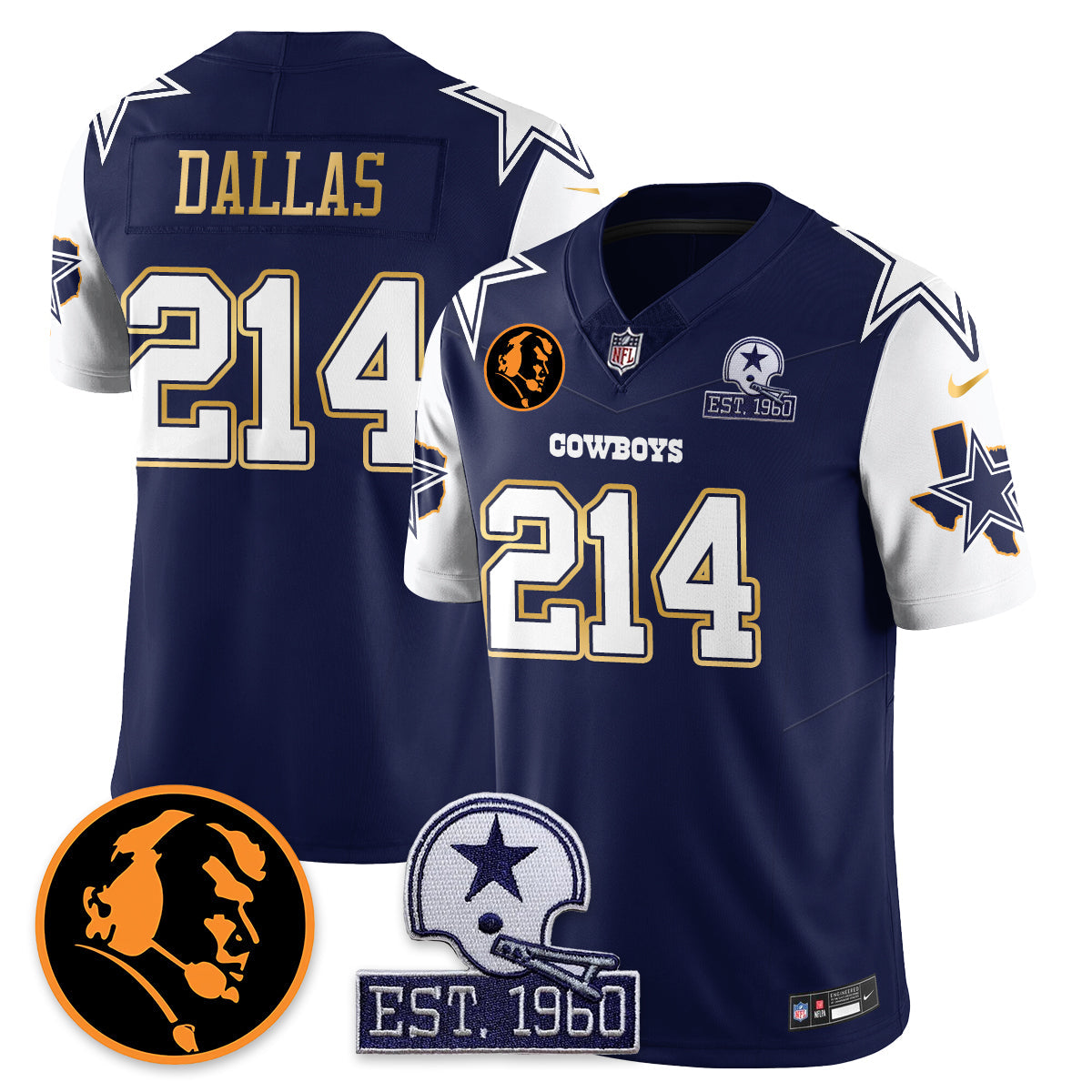 DAL Vapor Limited Gold Jersey - John Madden Patch - Stitched